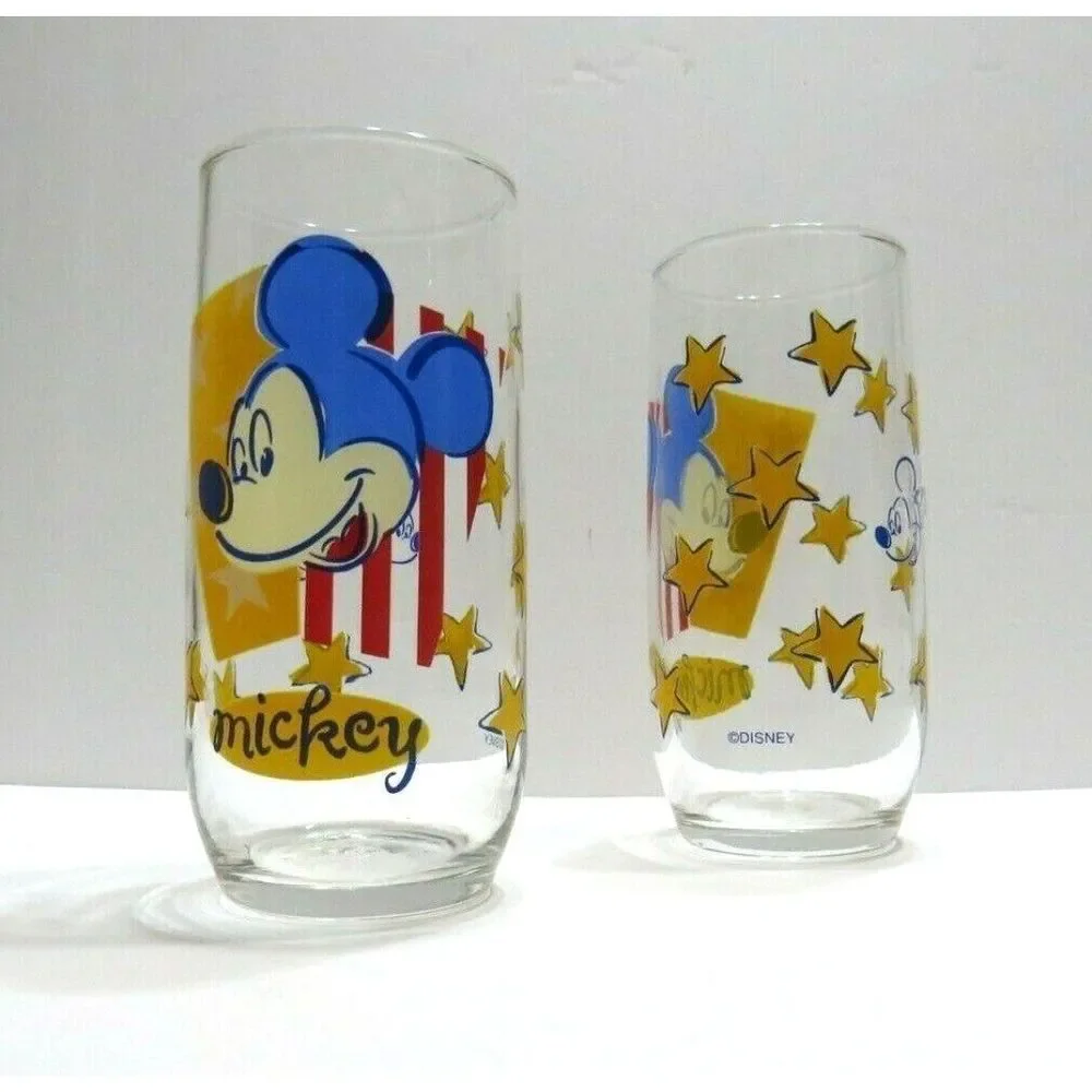 Anchor Hocking Set of 2 Disney  Mickey Mouse Stars & Stripes 6